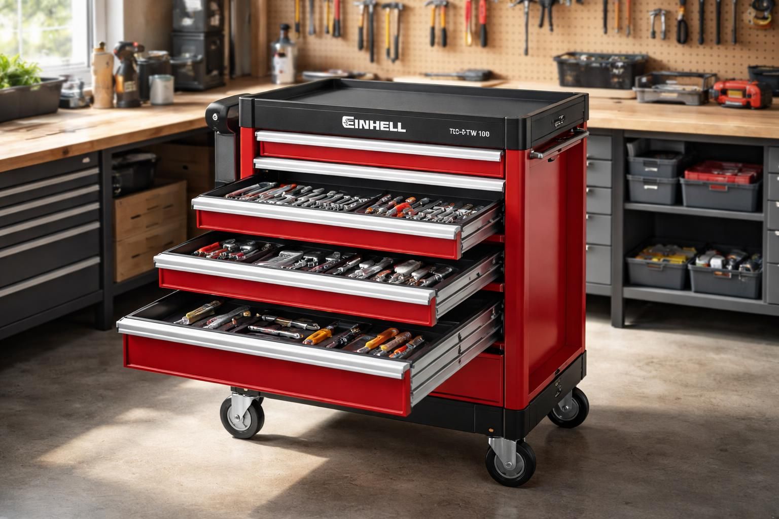 découvrez la servante d'atelier einhell tc-tw 100, parfaite pour organiser vos outils et optimiser votre espace de travail avec robustesse et praticité.