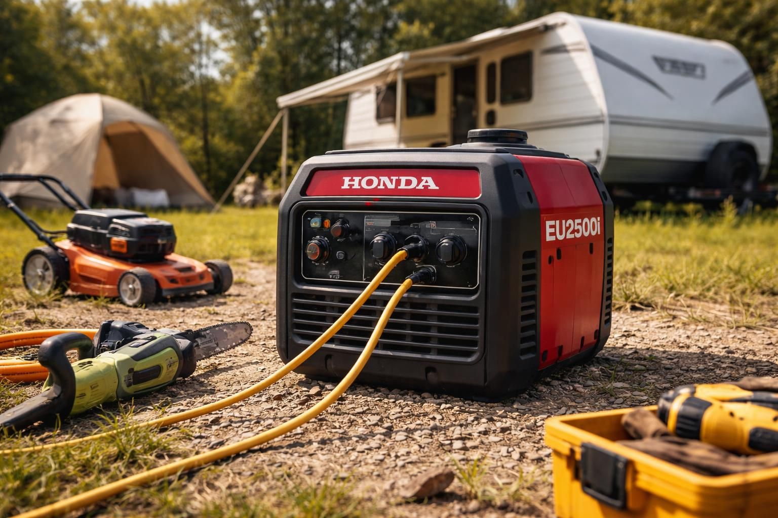 découvrez la honda 2500w, une source d'énergie fiable et puissante idéale pour tous vos travaux et loisirs en extérieur. performance et robustesse garanties.
