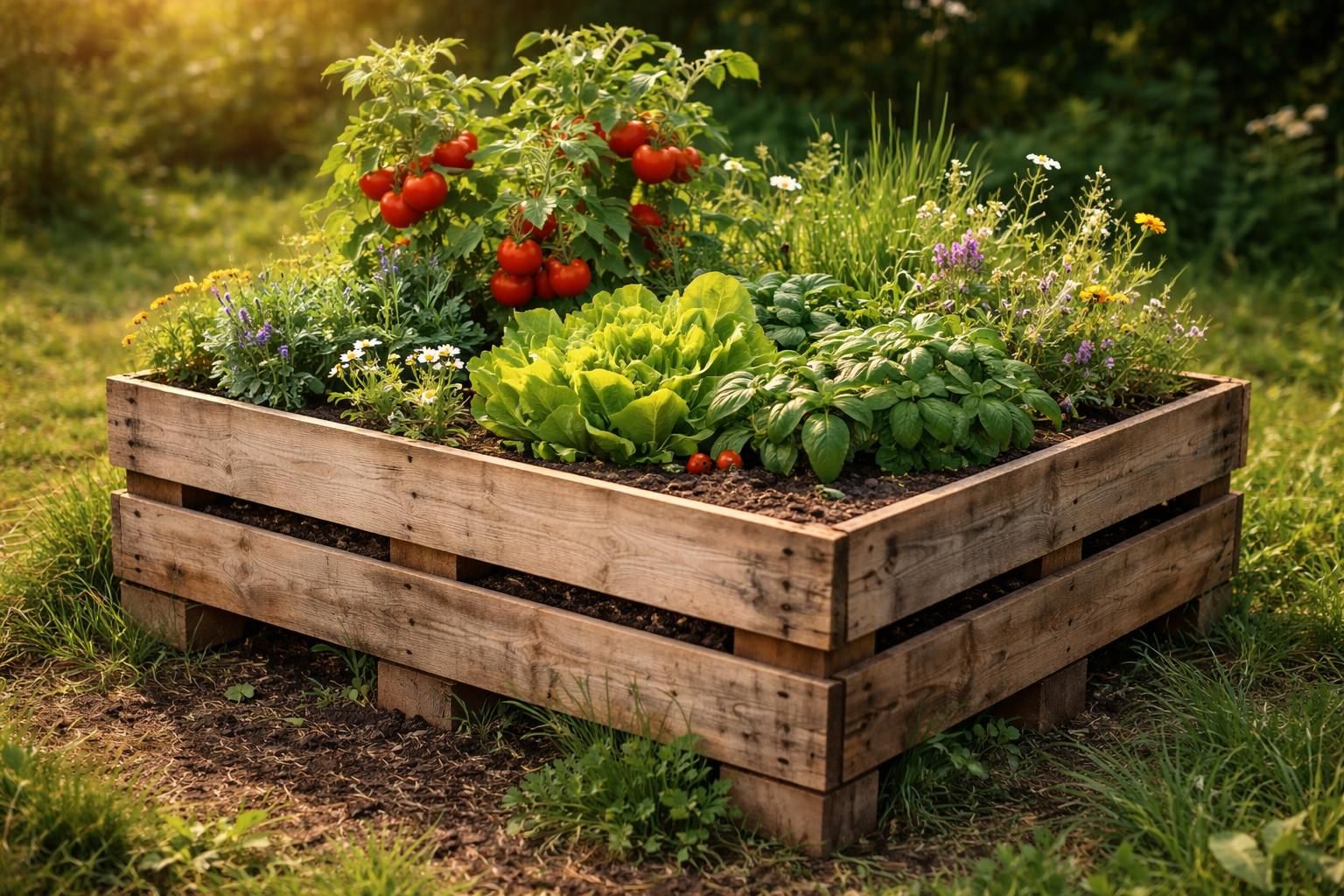 Potager en palette : cultivez en permaculture sur un support récup