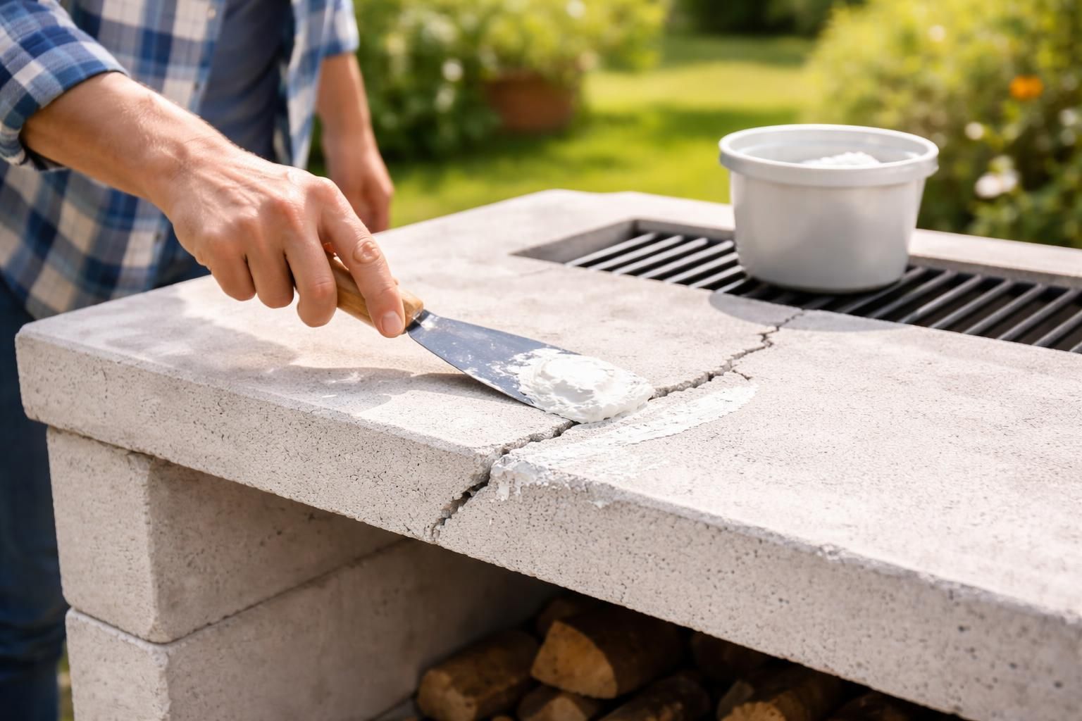 découvrez notre tuto simple pour réparer rapidement une fissure sur un barbecue en béton cellulaire et retrouver un équipement en parfait état.