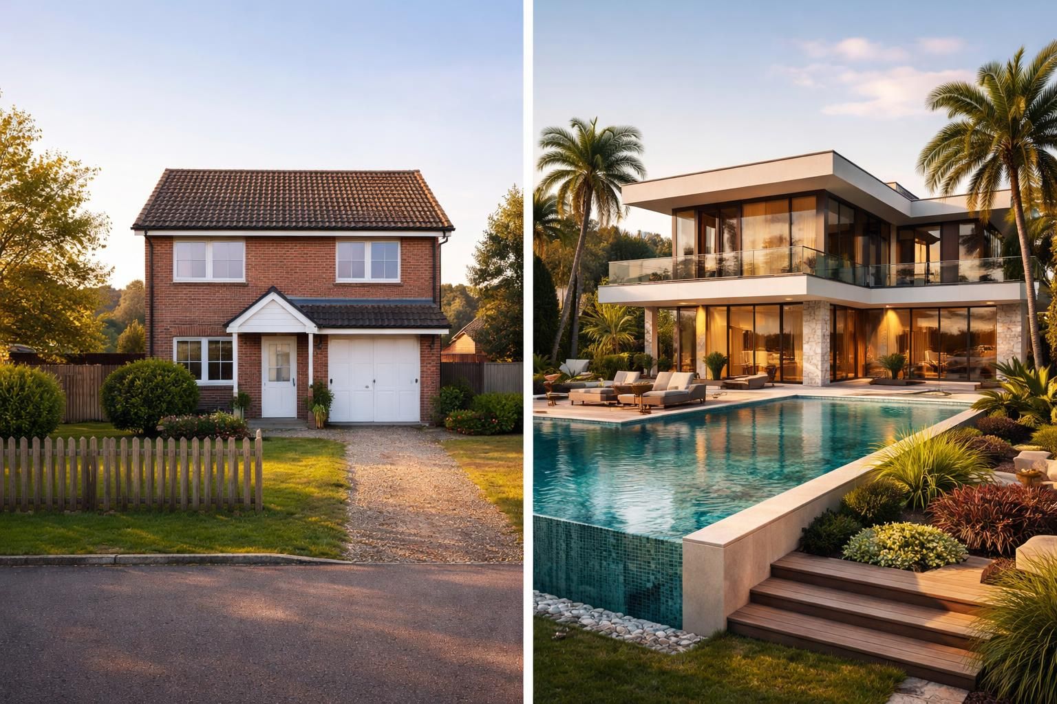 découvrez les principales différences entre une maison classique et une villa de luxe, en termes d'architecture, de matériaux, d'équipements et de style de vie.