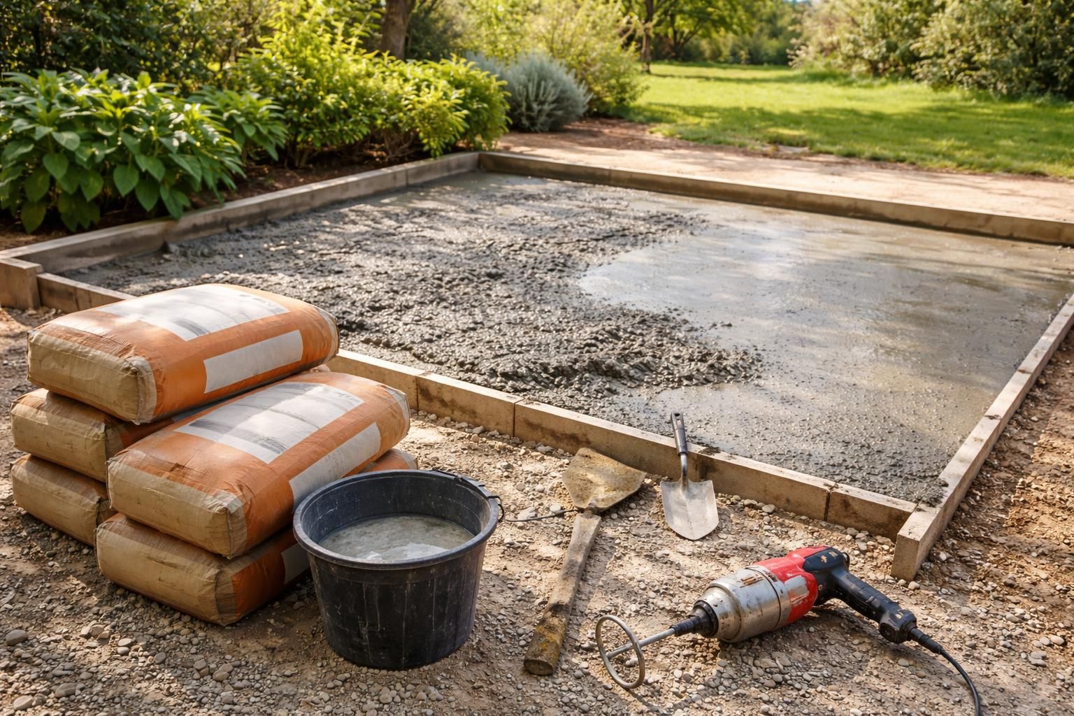 découvrez comment calculer le nombre de sacs de béton prêt à l'emploi nécessaires pour réaliser votre terrasse avec précision et éviter le gaspillage.