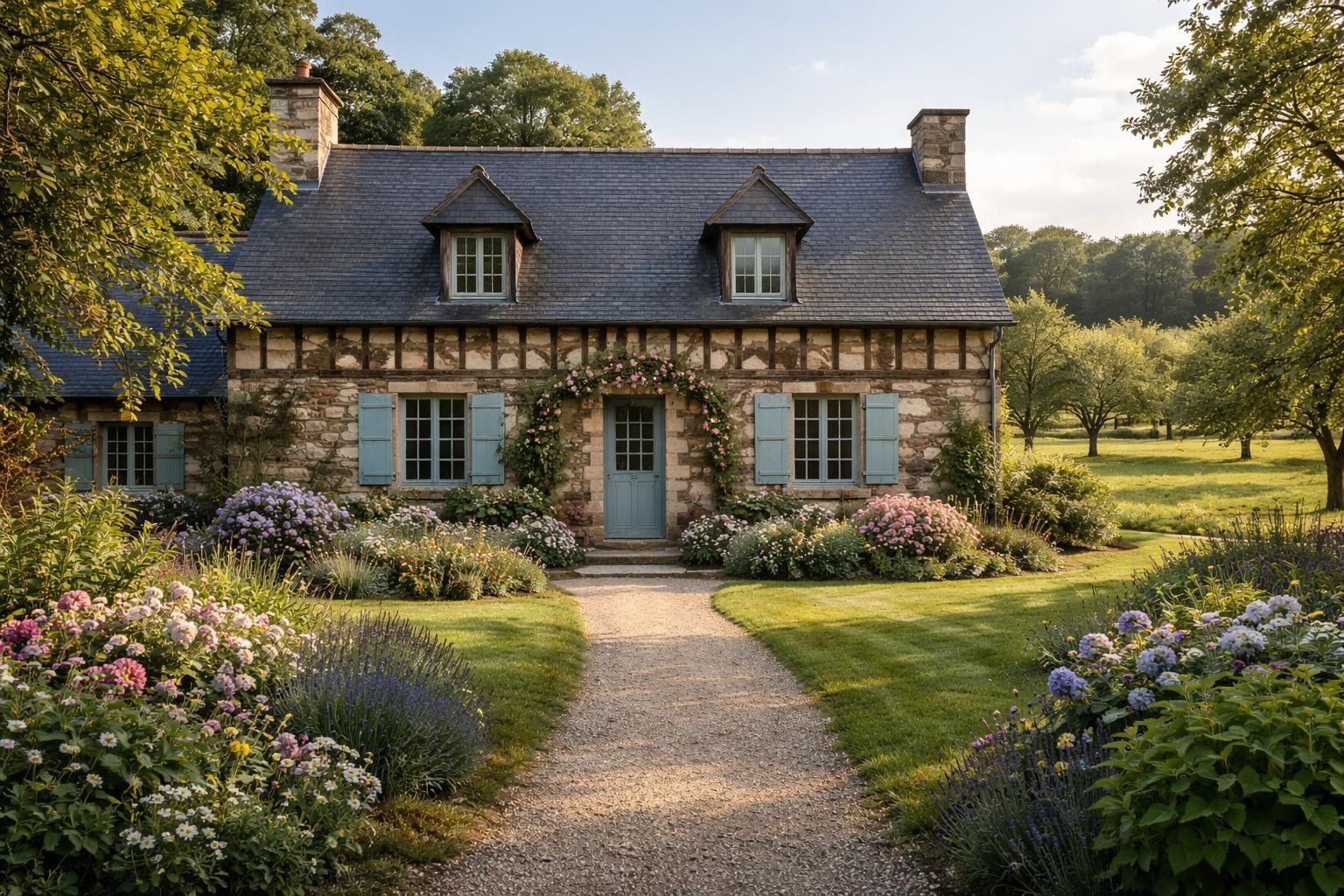 découvrez la charmante maison de sophie davant en normandie à travers une sélection exclusive de photos de sa belle propriété.