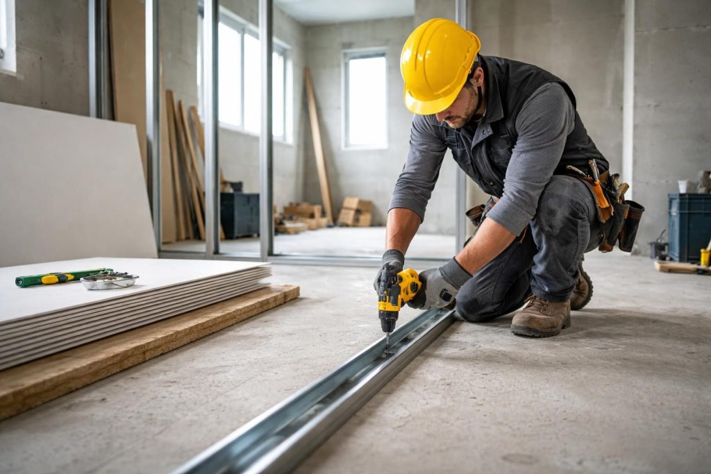 découvrez nos conseils pratiques pour la mise en œuvre des rails de cloison placo, afin d'assurer une installation solide et efficace de vos cloisons.
